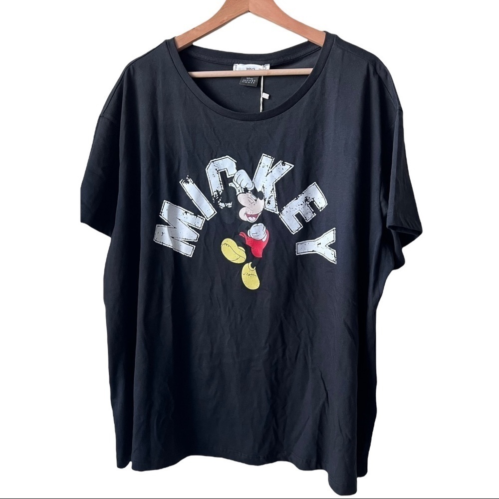 Mango Mickey Mouse black T-shirt New - Picture 4 of 12